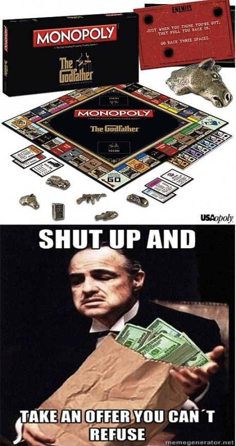 The Godfather Monopoly version.