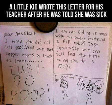 A Little Kid Wrote This Letter For His Teacher