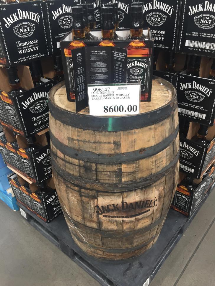 Costco sells Jack Daniels by the barrel