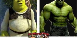 Shrek – before and after.