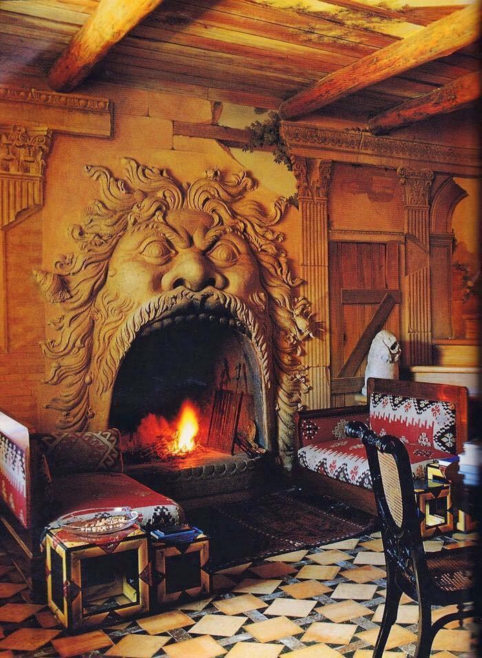 I could warm myself by this 16th century Italian fire place.