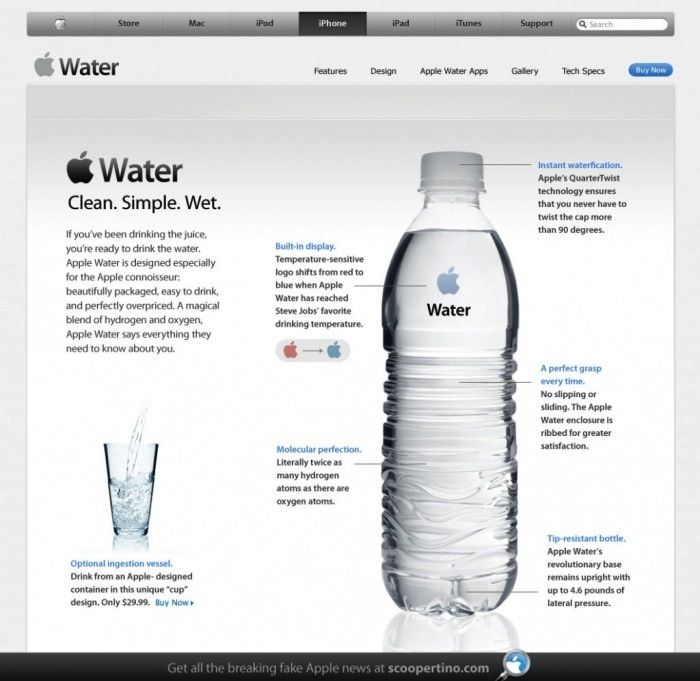 If Apple made water.