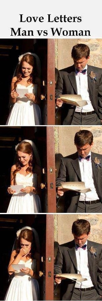 Men vs. Women - Love letters.