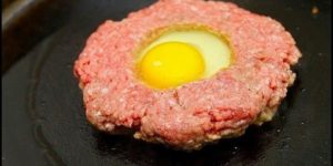 DIY eggalicious hamburger.