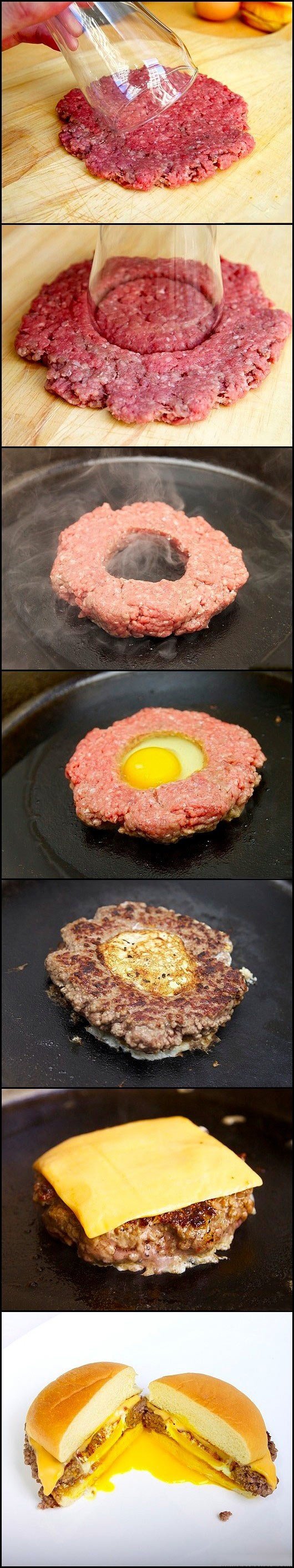 DIY eggalicious hamburger.