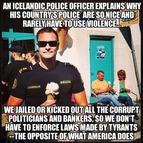 Why Icelandic police are much nicer than Americans