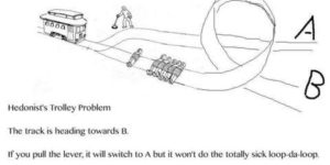 Toughest Hedonist's Trolley problem