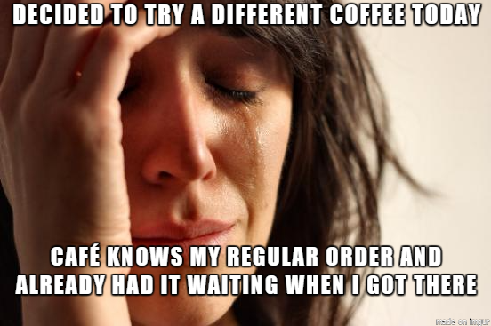 Experienced a true first world problem this morning.