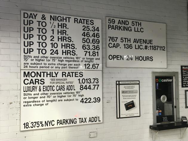 Parking prices in NYC are a nightmare