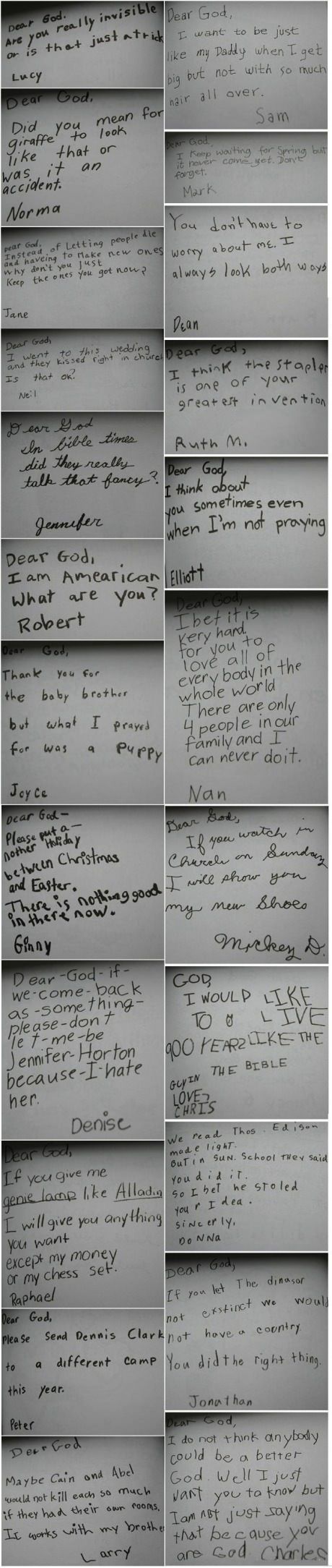 When kids write letters to God.