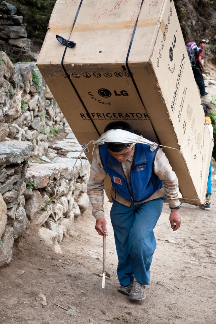 Appliance delivery guy in Nepal | Raw power