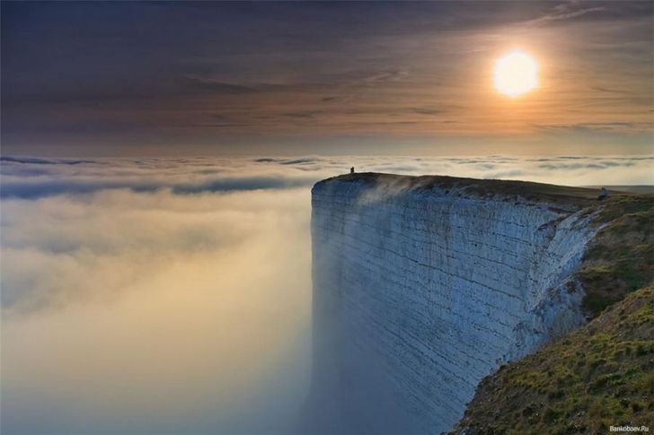World's Edge - Beachy Head Cliff, South Coast of England. Photograph by Rhys Davies