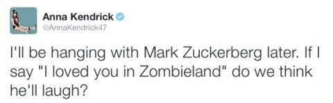 Anna Kendrick and Mark Zuckerberg