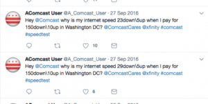 Nerd  set up a RasPi to automatically tweet Comcast when his internet is slower than he paid for