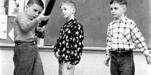 Children learning Gun Safety in Elementary School, 1956