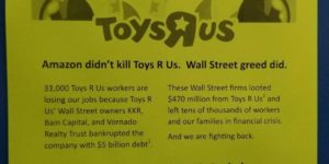 Toys R Us workers are fighting back