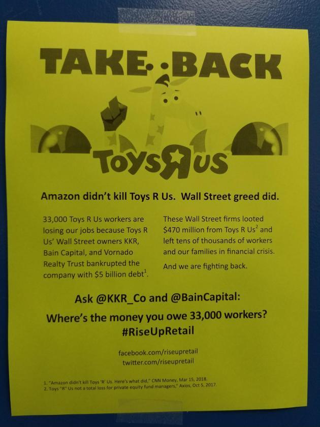 Toys R Us workers are fighting back