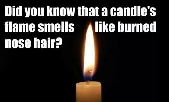 What does a candles flame smell like?