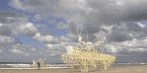 Strandbeests – wind-propelled kinetic sculptures created by Theo Jansen
