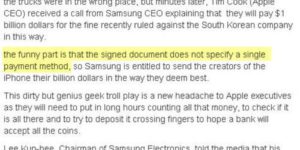 Samsung trolls Apple.