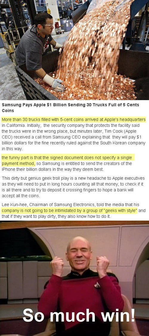 Samsung trolls Apple.