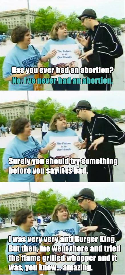 Ali G on abortion