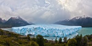 Massive blue ice of Perito Moreno Glacier in Patagonia, Argentina