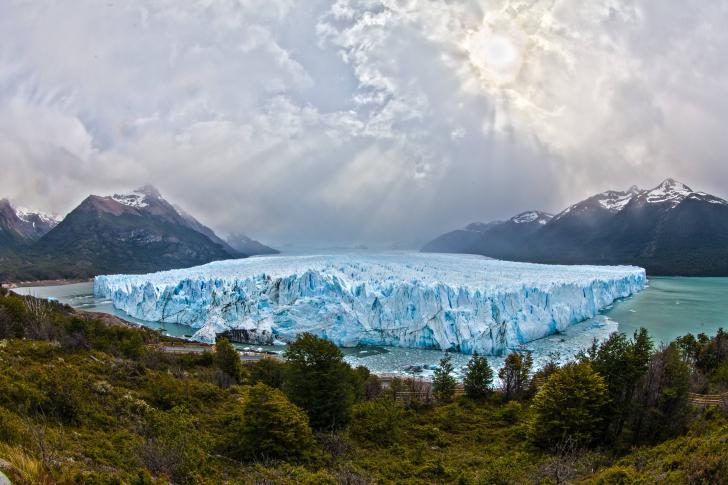 Massive blue ice of Perito Moreno Glacier in Patagonia, Argentina