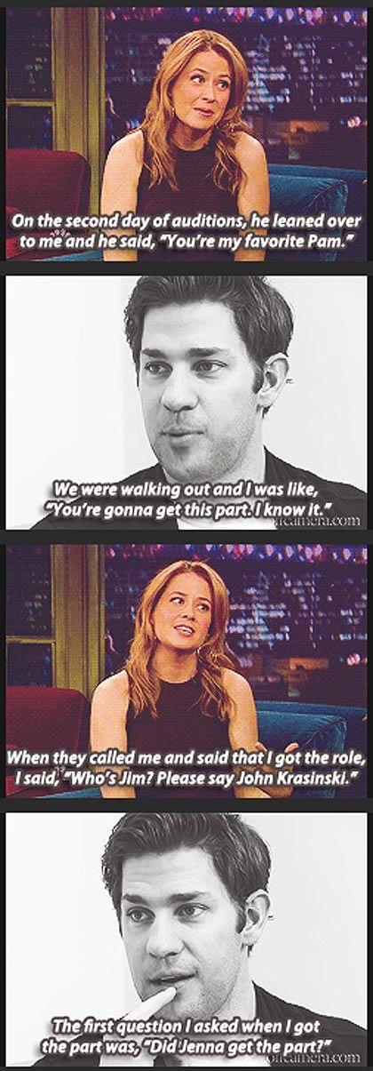 Jenna and John on Jim and Pam