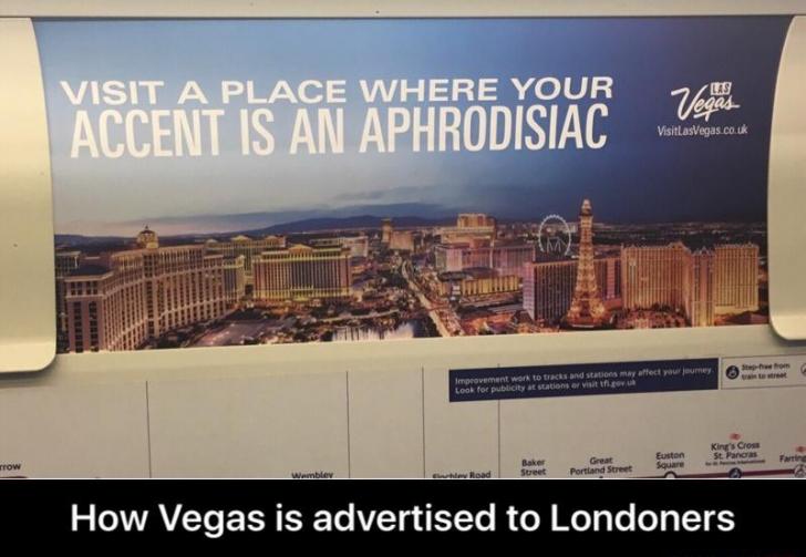 How Vegas is advertised to Londoners