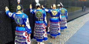 Native American Women Warriors (NAWW) paying homage to Vietnam veterans