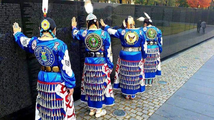 Native American Women Warriors (NAWW) paying homage to Vietnam veterans