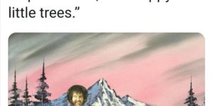 Bob Ross donated a lot of trees…