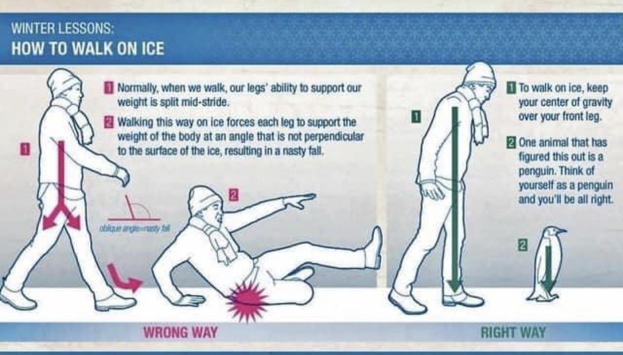 To walk on ice... you must become the penwang.
