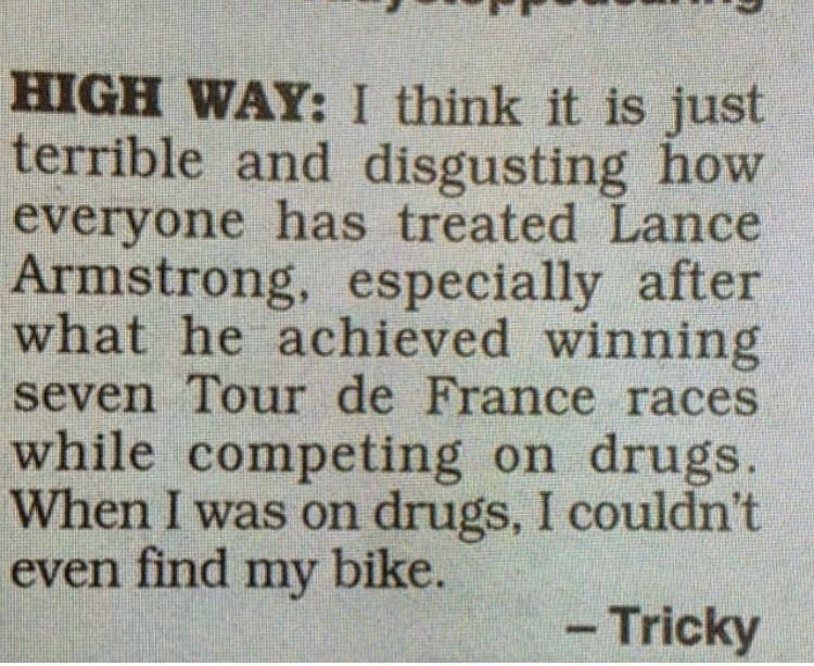 Blood doping is weird, too.