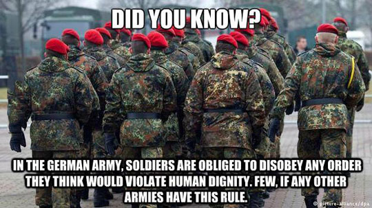 German Army and human dignity.