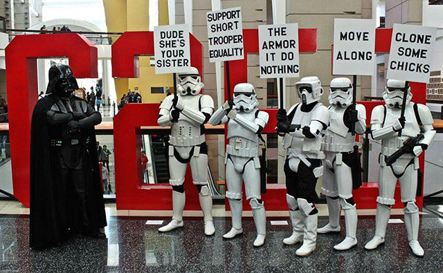Stormtrooper protest