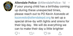 NJ police putting on b-day parades.