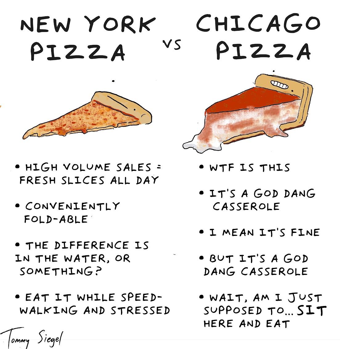 NYC vs Chicago pizza