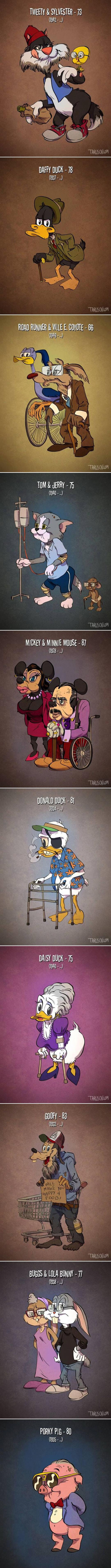 If Cartoon Characters Looked Their Actual Age