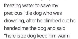 This guy saves animals for a living.