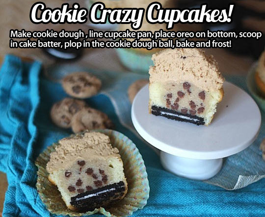 Cookie cupcakes. Yes please.