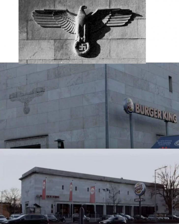 A Burger King in Germany, housed in a former Nazi building.