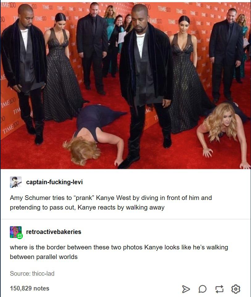 Kanye is not easily contained.