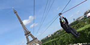 You can currently zipline down the Eiffel Tower