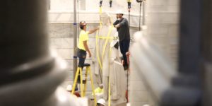 Statue of Confederate President Jefferson Davis being removed in Kentucky