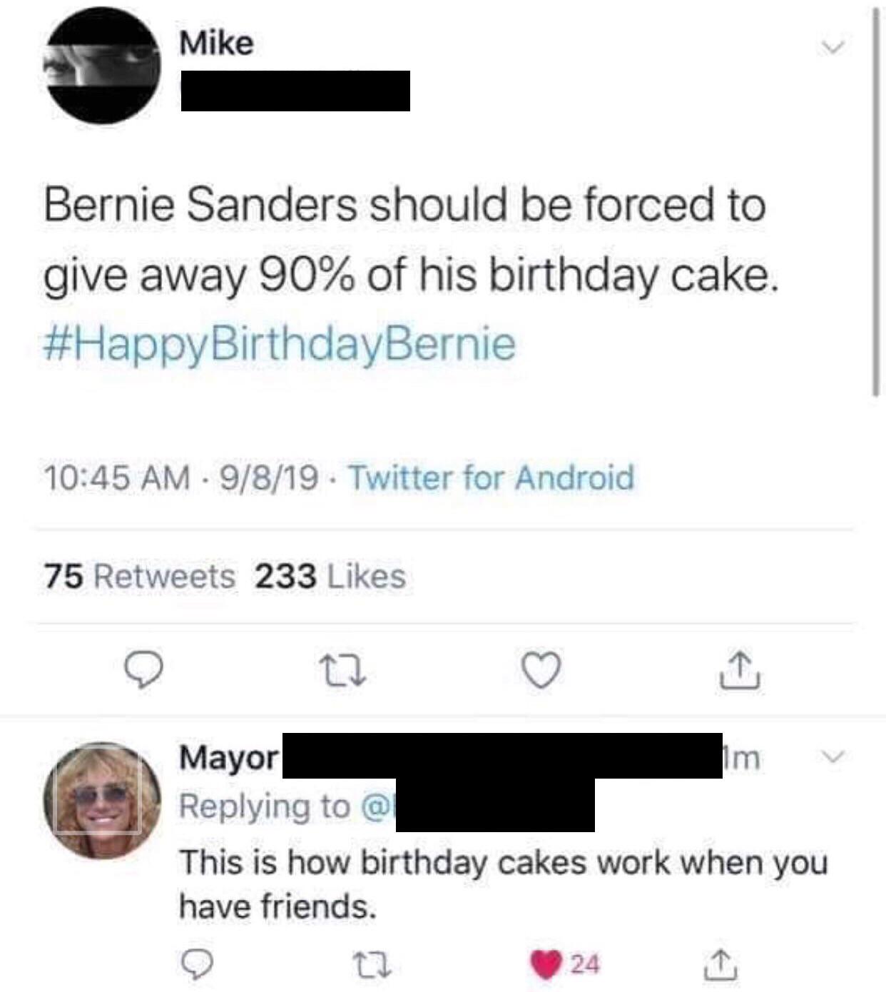 The cake isn't just for you, Mike...