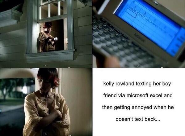 Kelly Rowland can't even text right...