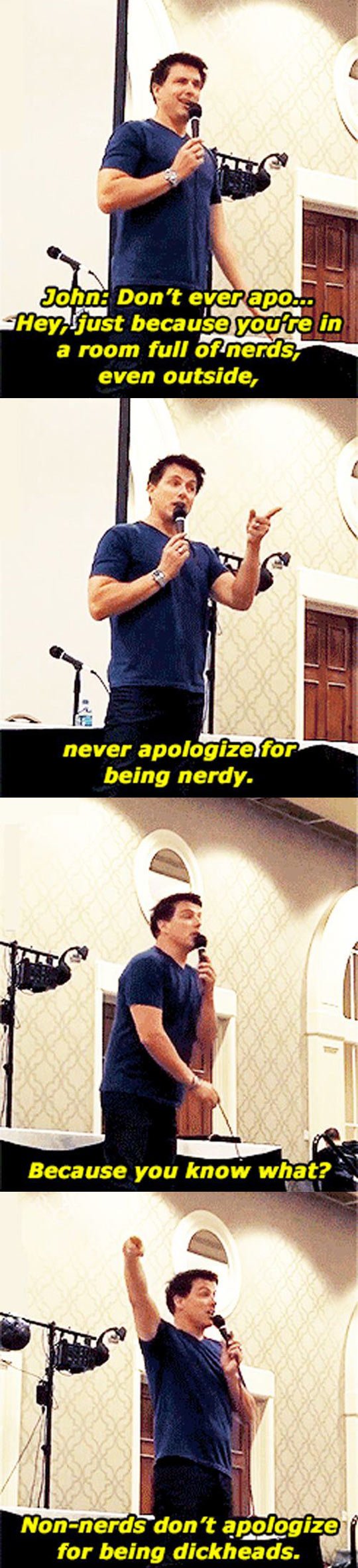Don't apologize for being nerdy.