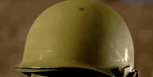 Bulletproof helmet in action